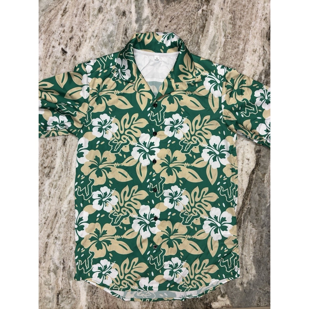 USF Womens XS Hawaiian Green Shirt NCAA University of South Florida